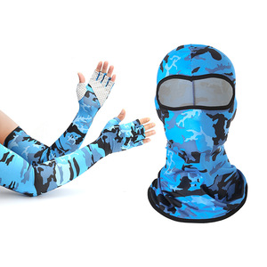 Ensemble de masques de cyclisme avec cinq manchons pour les doigts, anti-UV, respirant, séchage rapide, protection du cou, couvre-visage pour les sports de plein air, adultes - Product Image 2