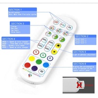 Contrôleur LED intelligent Tuya WiFi Smart Life, musique, 16 millions de couleurs, mode minuterie 6A, 5-24V, application, télécommande 24 touches, commande vocale Alexa Echo