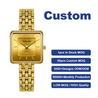Personnalisez votre propre logo, service personnalisé, montres à quartz 2176 7826, faible MOQ, prix bas, livraison rapide, boîtier argenté pour le fond et le cadran de la montre