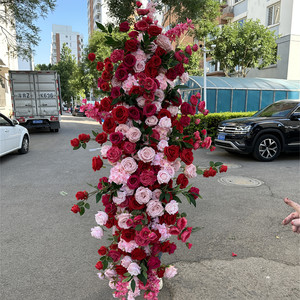 Wedding Party Nhà cung cấp <span class=keywords><strong>Fuchsia</strong></span> và hồng tăng 5ft hoa vòm decors - Product Image 5