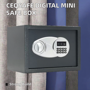 Cassetta di sicurezza Mini scatola di sicurezza digitale con serratura a chiave a buon mercato sostituzione elettronica per la batteria piatta morta per uso domestico e Hotel - Product Image 3