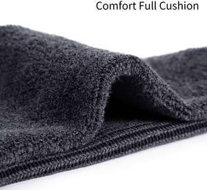 Chaussettes de sport, chaussettes pour bottes de travail avec coussinets intégraux, chaussettes habillées pour hommes de haute qualité, noires - Product Image 5