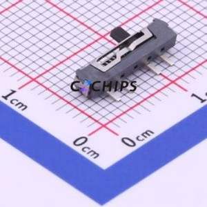 K3-1386R-G1 Slide Switch SMD Switch Single Pole Three Throw Rectangle Pin Header SMD Tab 12.7mm - Product Image 2