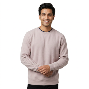 Sweat à capuche pour homme de haute qualité, collection Automne-Hiver 2026, coupe classique, mélange polyester/coton, fermeture éclair, couleur unie, respirant - Product Image 1