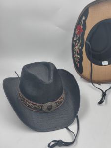 Sombrero de Paja Estilo Vaquero Personalizable al por Mayor, Ala Moldeable, Transpirable, Cómodo, para las Cuatro Estaciones, Unisex, Casual, para Esquí, Pesca, Pintura - Product Image 5
