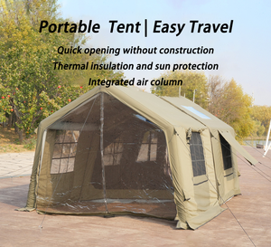 8ตร. ม. + 8ตร. ม. ผ้าฝ้ายสีเขียว TC ผ้ากันฝนและม่านบังแดดสำหรับตั้งแคมป์เต็นท์เป่าลมขยายได้ตั้งแคมป์กลางแจ้ง - Product Image 3