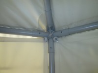 Carpa Pagoda Portátil de Doble Techo, Lona Impermeable de 240 g/m², Estructura Resistente con Tubos de Acero de 38 mm, Carpa para Bodas con Ventanas Laterales