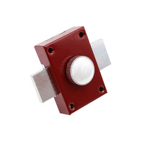 Serrure de sécurité à double pêne pour portail extérieur, cylindrique 6 broches, avec verrouillage nocturne et bouton rotatif en ABS