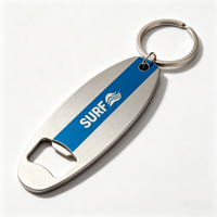 Porte-clés décapsuleur en acier inoxydable brossé de qualité supérieure, personnalisable avec logo gravé, pour souvenirs et artisanat