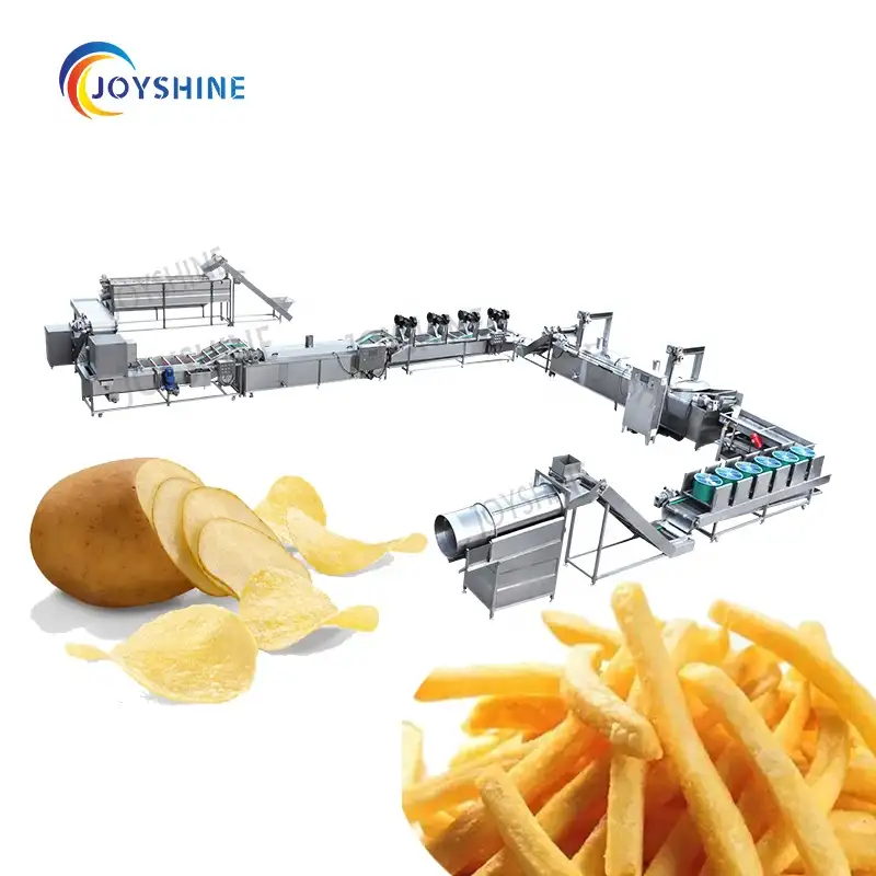 500kgh French Fries Potato Flakes Banana Chips Crisps Making Production Line Machine potato chips frying machine