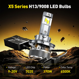 X5 AUXITO H13 6500K <b>Headlight</b> Bulbs white 7200lm 80W 66W 1:1 <b>LED</b> <b>Headlight</b> Bulbs - Product Image 5