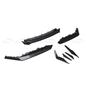 Dry Carbon Fiber Front Bumper Chin Lip Fins Spoiler Winglet <b>Splitter</b> Canards Trims for Audi R8 Auto Tuning - Product Image 4
