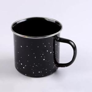 Tazas de cerámica de 210ml, 350ml, 500ml, con efecto moteado, aptas para lavavajillas, para acampar al aire libre, tazas de café esmaltadas de Metal para uso diario - Product Image 4