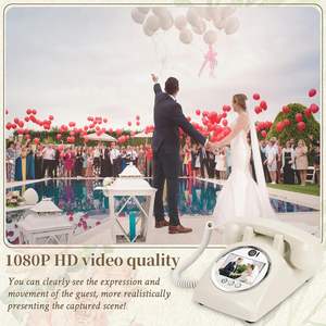 Venta superior claro recargable Video rotatorio Audio mensaje libro con cable teléfonos para amigos grabación Vintage Cámara parodia antigua - Product Image 4