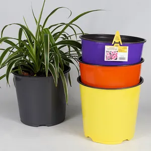 Garden Supplies Huge Plastic Flower Pots Double Colour Durable Clear Plastic Pots For Orchids Plant Tree Pots Transparent