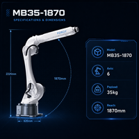 Bras robotique industriel haute performance à 6 axes MB35-1870 avec laser Maxpower pour le soudage automatique de l'acier au carbone