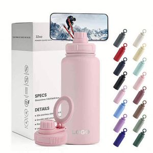 Botella de Agua Deportiva de Acero Inoxidable 18/8 de 1000 ml, Aislada al Vacío, con Aislamiento Térmico de 6 a 12 Horas, con Pajita, Personalizable - Product Image 2