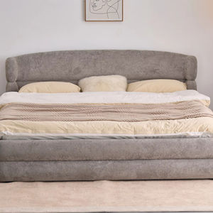 Cama Tapizada de Diseño Moderno 2026, Muebles de Dormitorio Sencillos, Cama de Madera, Venta al por Mayor de Fábrica - Product Image 1