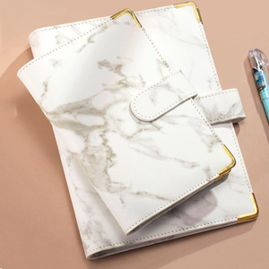 Organiseur à Feuilles Mobiles Budget Marbre en Cuir PU <span class=keywords><strong>A5</strong></span> A6 avec Enveloppes pour Argent Liquide - Product Image 3