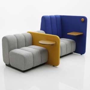 JINYU Großhandel Anpassbares Modulares Stoff-Bubble-Sofa Wartezimmer-Sitzgruppe Modernes Hochpartitions-Büro-Ringsofa - Product Image 2