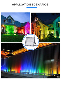 Superventas 20W 30W 50W 100W 150W 200W Impermeable Ip66 RGB Reflector Led Jardín al aire libre - Product Image 6
