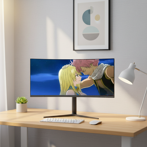 จอคอมพิวเตอร์โค้งขนาด 34 นิ้ว 4K สำหรับเล่นเกม 75Hz 165Hz 180Hz จอ LCD สำหรับเดสก์ท็อป HDR RGB LED ปรับความสูงได้ - Product Image 1