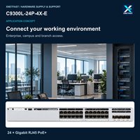 C9300L-24P-4X-E 24 Port Gigabit PoE+ Managed Ethernet Switch dengan 4 x 10G SFP+ Uplink