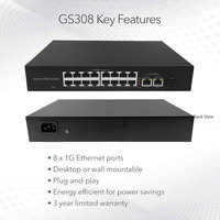 Conmutador PoE Ethernet de red Gigabit SFP RJ45 de 16 puertos no gestionado 10/100/1000Mbps Todo para instalación de cámara IP CCTV