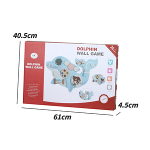 2025 New Montessori Đa-Chức năng bằng gỗ cá heo tường trò chơi <span class=keywords><strong>CE</strong></span> chứng nhận giáo dục học tập đồ chơi cho trẻ mới biết đi trẻ em trai cô gái - Product Image 4