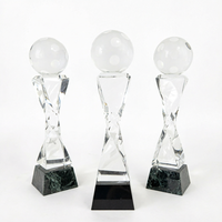 Trophée en cristal torsadé de style moderne, de haute qualité, écologique, avec base noire, gravure au laser, design personnalisé