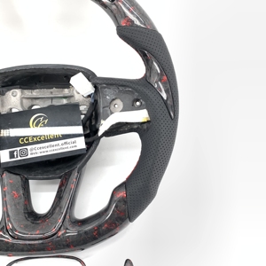Pièces automobiles de qualité supérieure, volant en fibre de carbone 100% réelle pour <span class=keywords><strong>Dodge</strong></span> <span class=keywords><strong>Challenger</strong></span>/Charger/<span class=keywords><strong>Dodge</strong></span> Hellcat - Product Image 2