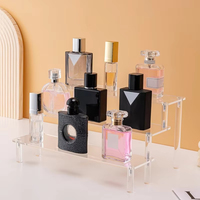 Présentoir en acrylique de 1 à 4 niveaux Présentoir durable pour poupée de parfum à cupcake Boîte aveugle trapézoïdale transparente Étagère de rangement