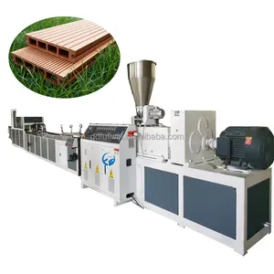 Compos en bois et plastique faisant la machine WPC Decking Extrusion Machine PE PVC WPC Floor Board Profile Extrusion Line Manufacturer