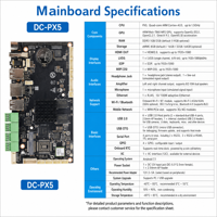 Otomat Android Ana Ünitesi için Yedek PX5 Rockchip RK3368 Modülü Hızlı Başlatma 64-bit DDR3 Bellek Portlar için Ethernet