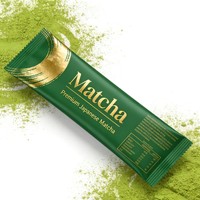 Emballages personnalisés anti-humidité thermoscellables pour bâtonnets de matcha - Sachets stand-up pour poudre de matcha et sachets de thé vert instantané