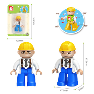 Ensemble de jouets de construction éducatifs en briques miniatures 3D pour enfants, en plastique ABS, version Q, poupées de dessin animé, modèle d'<span class=keywords><strong>action</strong></span> pour enfants - Product Image 4