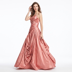Vestido <span class=keywords><strong>de</strong></span> Noche <span class=keywords><strong>de</strong></span> Satén Estilo Vintage Rosa Empolvado, Sin Tirantes, con Volantes en Capas, Falda Larga Drapeada, para <span class=keywords><strong>Fiesta</strong></span> <span class=keywords><strong>de</strong></span> Graduación 2026 - Product Image 6