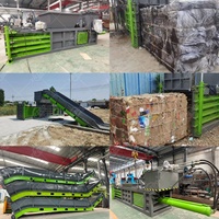 Presse à balles hydraulique robuste 120T pour carton, papier, bouteilles PET, canettes en aluminium, textiles et vieux vêtements