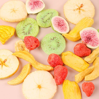 GT 7 Soorten Jackfruit Perzik Kiwi Aardbei Banaan Losse Gefreeze-droogde Gemengde Gedroogde Fruitjes Knapperige Gemengde Gedroogde Fruitschijfjes