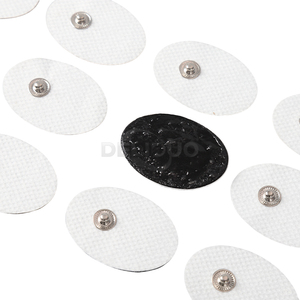 Électrodes ovales à bouton-pression personnalisées en usine, patchs d'électrodes TENS de physiothérapie à bouton-pression 3,5 mm, marque privée ODM - Product Image 2