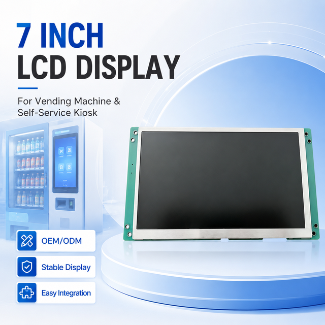 7 Inch Vending Machine LCD Display | Industrial Control Touch Screen with Driver Board