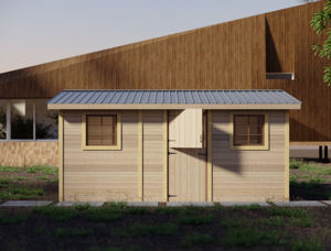 庭のための12x16ft現代可動プレハブグリーンモジュラーログウッドハウス - Product Image 5