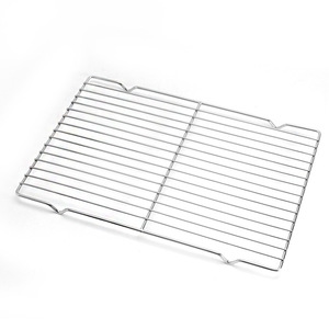 Stainless Steel Barbecue Grill Rack Rectangular Mesh Cooling Rack L Size Heat Resistant Multifunctional <b>Kitchen</b> Rack - Product Image 1