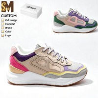Zapatillas Deportivas Chunky Multicolor Personalizadas para Mujer, OEM ODM, Retro, con Plataforma, Casuales, con Personalización Completa de Diseño, Material y Logotipo
