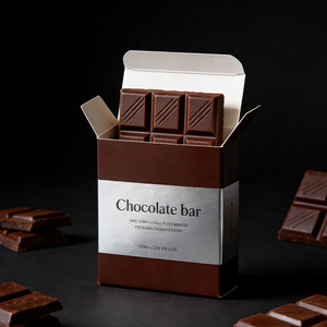 Caja de Papel para Chocolate, Dulces y Caramelos, con Logotipo Personalizado, Caja Negra para Barra de Chocolate - Product Image 2