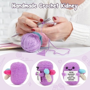 Interessante Regalo a Forma di Reni: Peluche Viola all'Uncinetto a Forma di Reni per Amici, Colleghi e Famiglia - Product Image 4