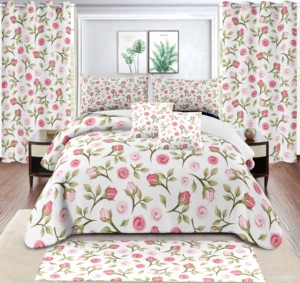 Bộ Đồ Giường Sang Trọng Trải Giường 12PC Thiết Kế Tấm Ga Trải Giường Bộ Bộ Sưu Tập Với Rèm Cửa Khách Sạn Thiết Kế Bộ Đồ Giường Bộ - Product Image 1