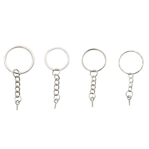 Metal <b>Key</b> Chains Round Alloy Plated Chain Pendant For DIY <b>Accessories</b> Spring 2025 - Product Image 1