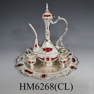 Arabico indiano musulmano regalo <span class=keywords><strong>antico</strong></span> colorato Dallah tè tazza di caffè Zemzem Set - Product Image 2