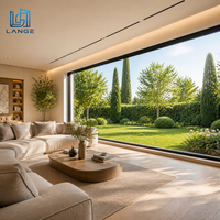 Ventana Fija Grande de Aluminio LANGE, Ventana de Pared de Vidrio Contemporánea para Casas de Lujo y Edificios Comerciales